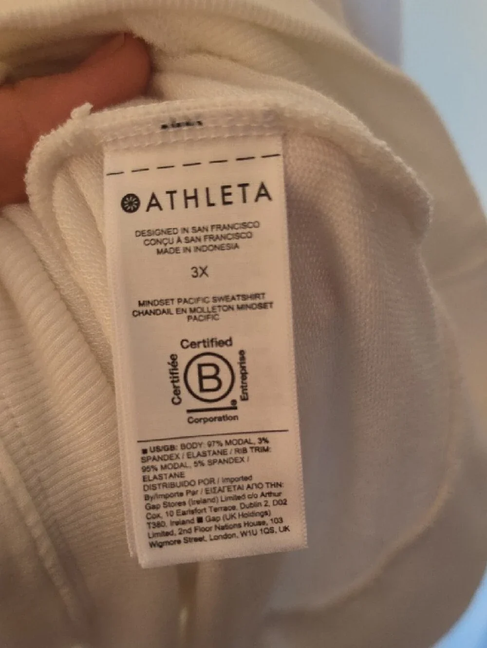 Athleta White Lightweight Long-Sleeve Pullover - Picture 3 of 4